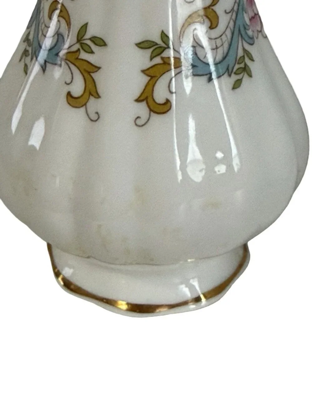 Vintage Paragon Fine Bone China Salt & Pepper Shakers England Floral Gold Trim S